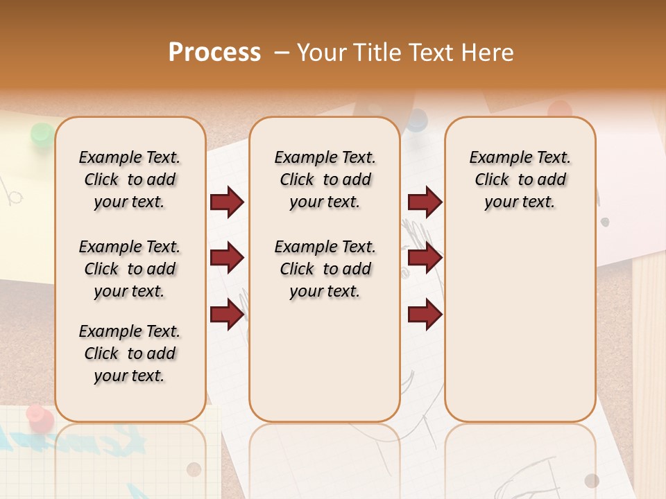 Message Desk Yellow PowerPoint Template