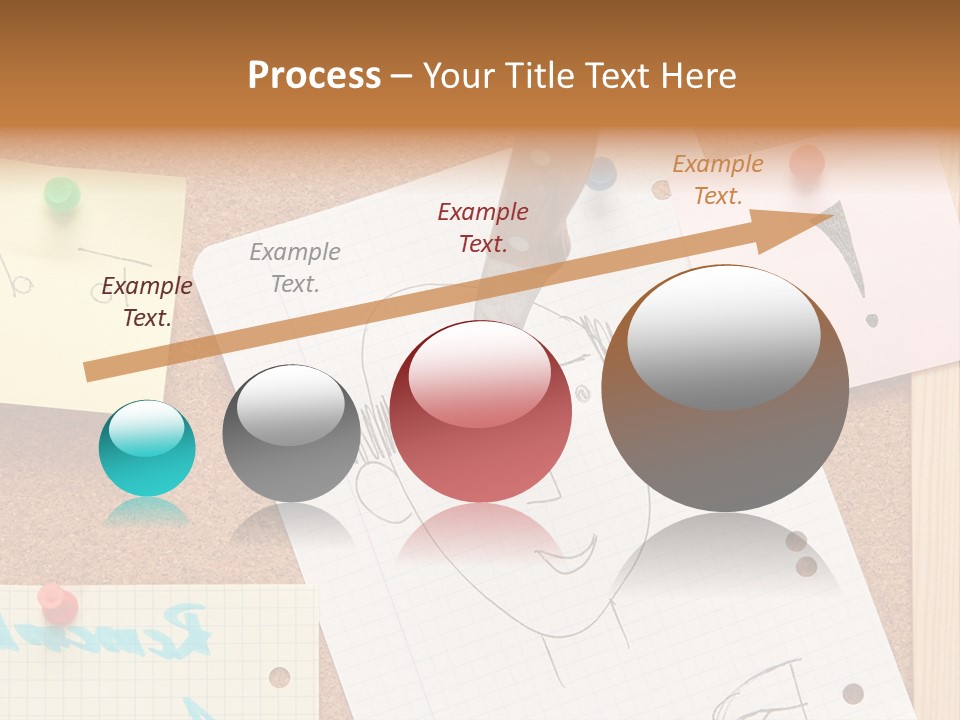 Message Desk Yellow PowerPoint Template