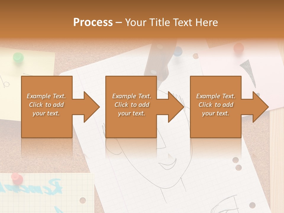 Message Desk Yellow PowerPoint Template