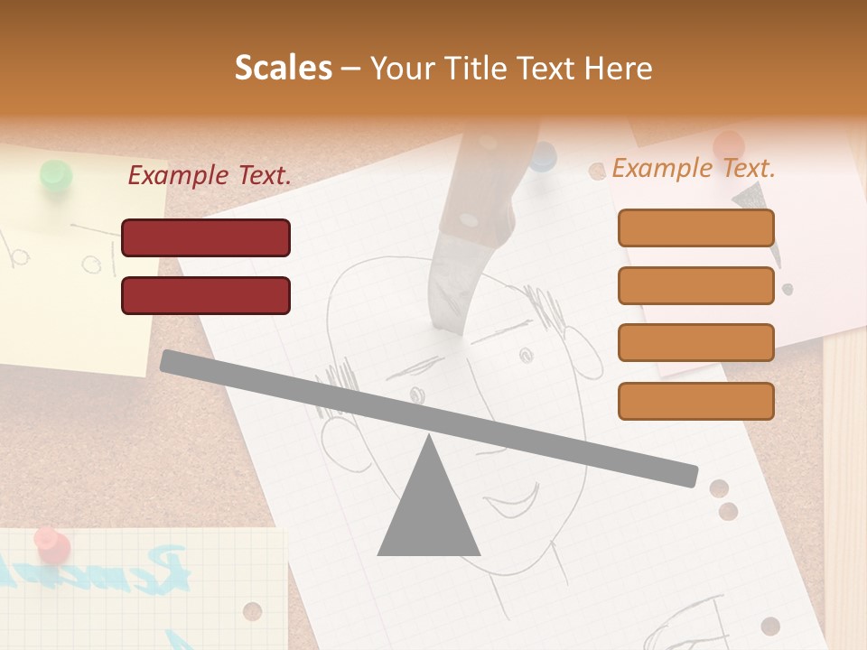 Message Desk Yellow PowerPoint Template