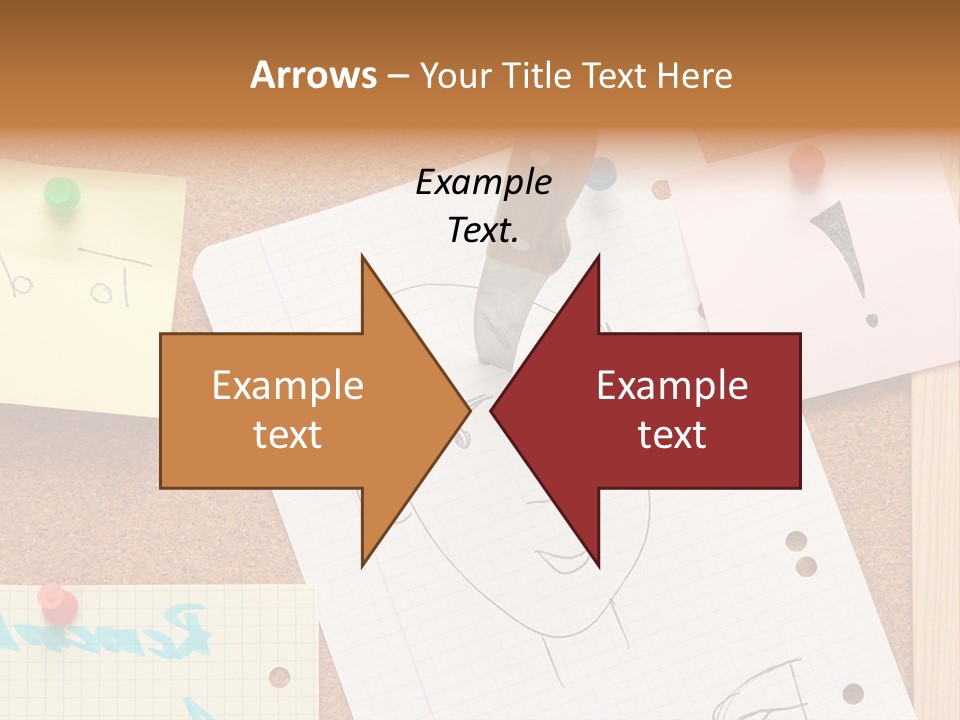Message Desk Yellow PowerPoint Template