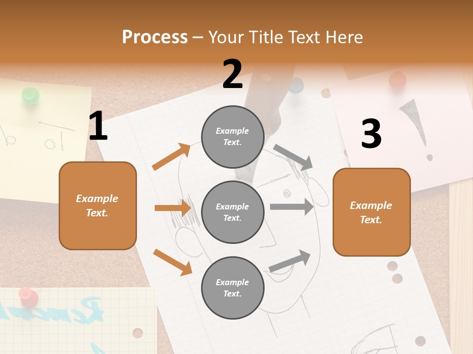 Message Desk Yellow PowerPoint Template