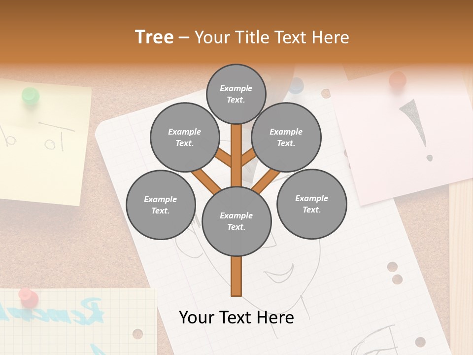 Message Desk Yellow PowerPoint Template