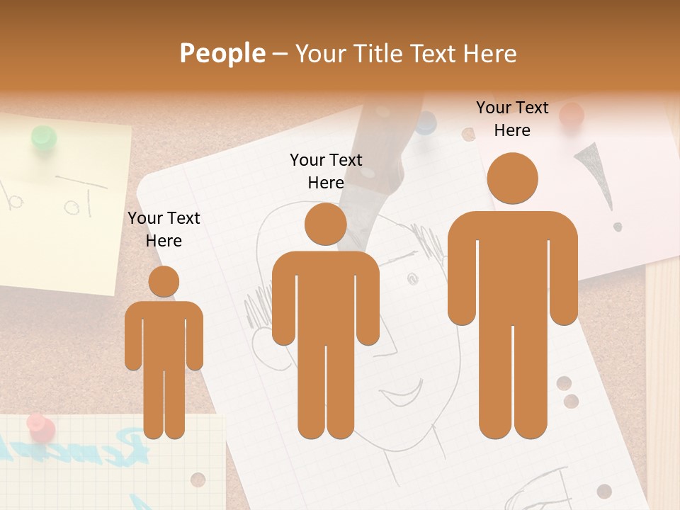 Message Desk Yellow PowerPoint Template