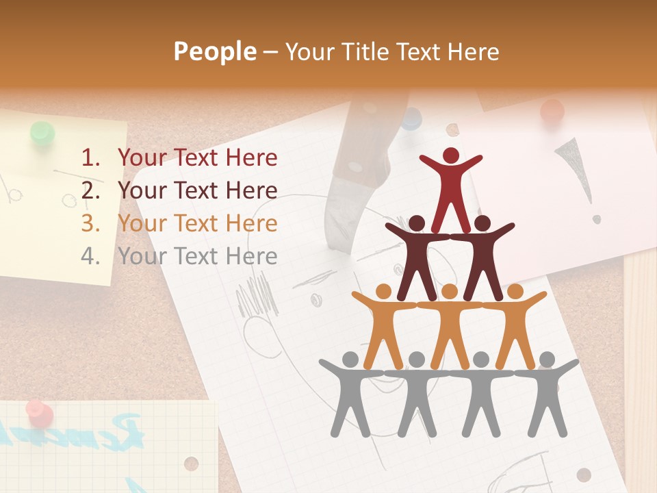 Message Desk Yellow PowerPoint Template