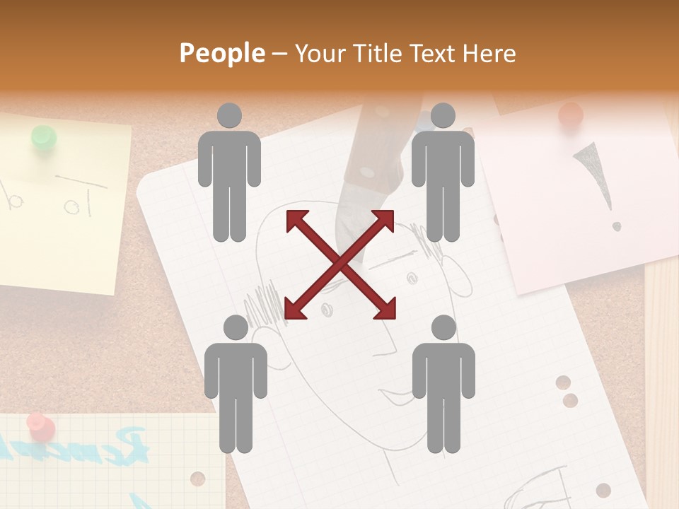 Message Desk Yellow PowerPoint Template