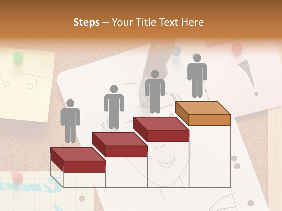 Message Desk Yellow PowerPoint Template