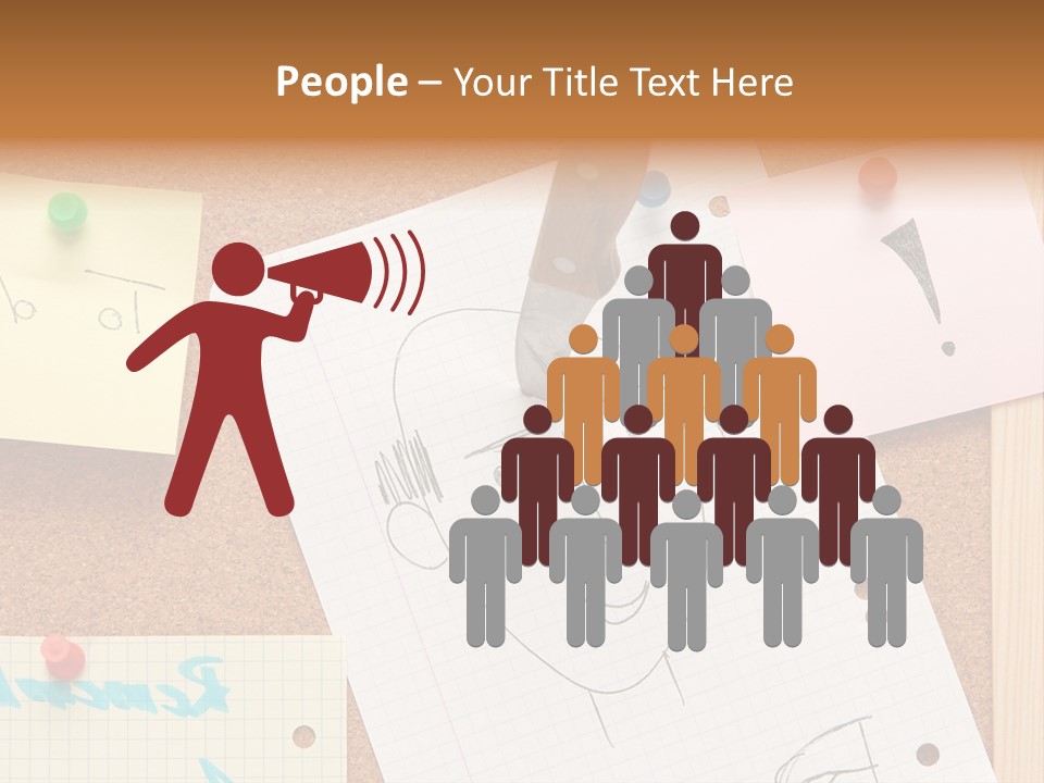 Message Desk Yellow PowerPoint Template