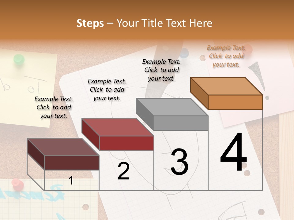 Message Desk Yellow PowerPoint Template