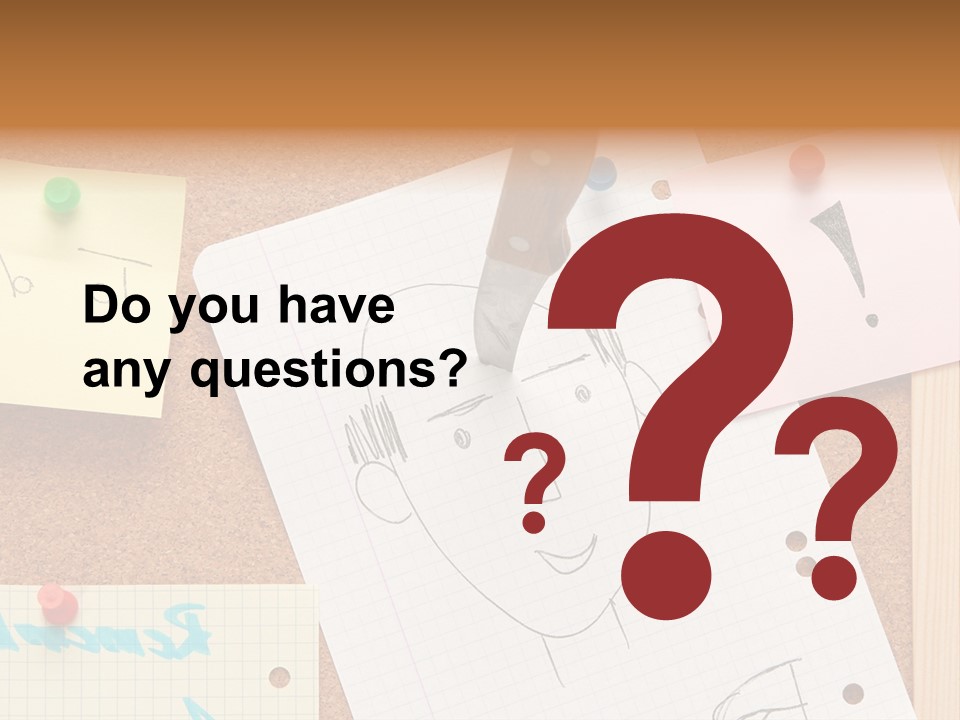 Message Desk Yellow PowerPoint Template