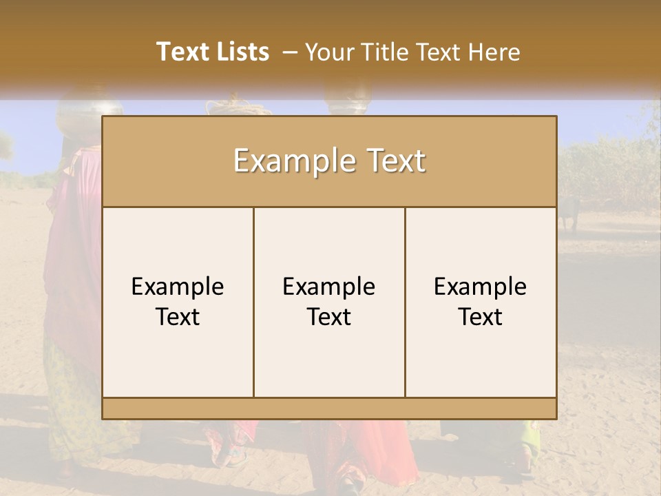 Ethnic Adventure Sand PowerPoint Template