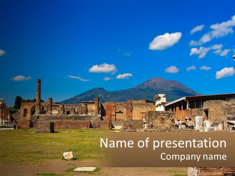 Ruinous Trip Europe PowerPoint Template