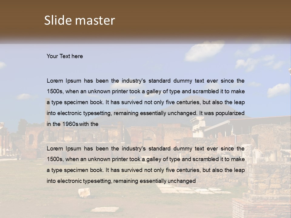 Ruinous Trip Europe PowerPoint Template