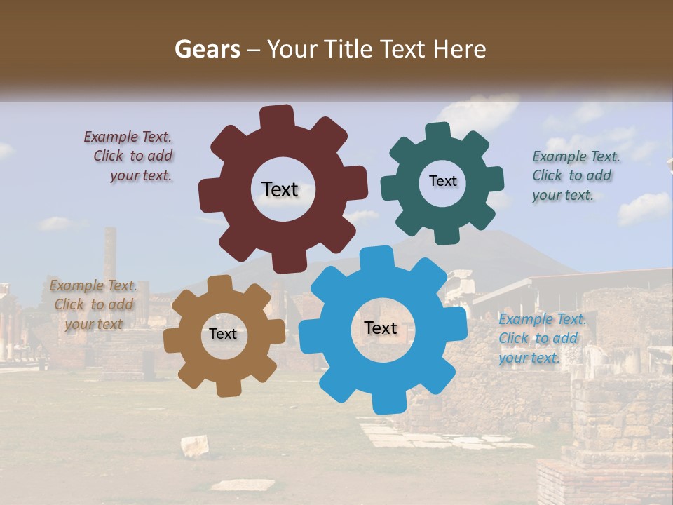 Ruinous Trip Europe PowerPoint Template