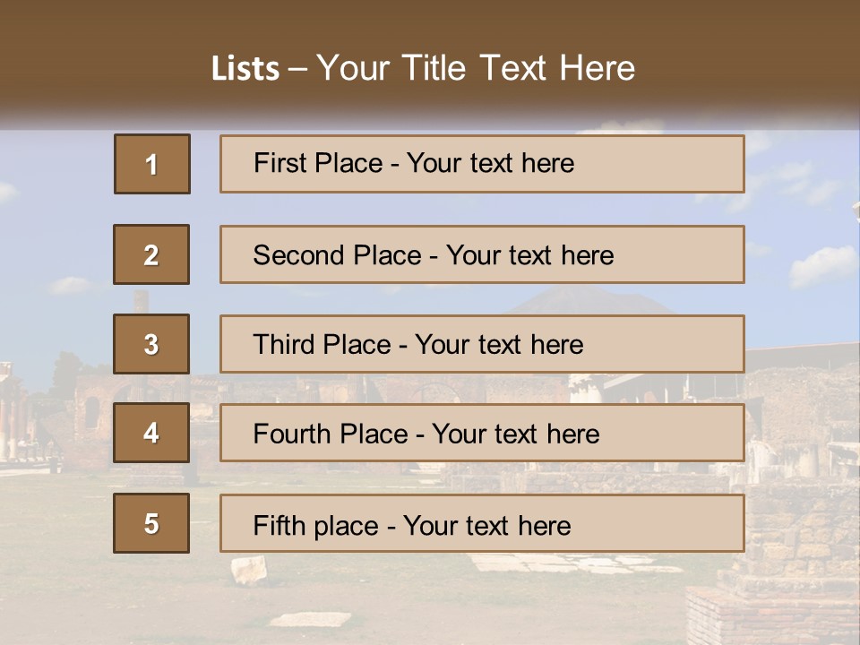 Ruinous Trip Europe PowerPoint Template