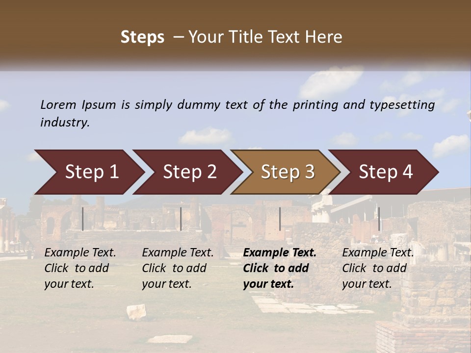 Ruinous Trip Europe PowerPoint Template