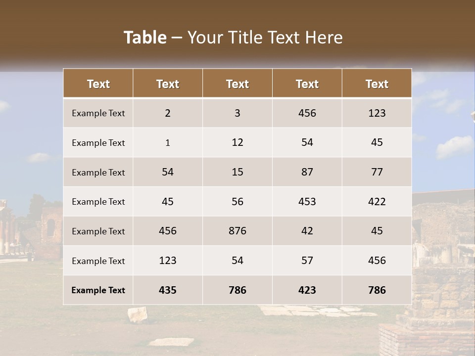 Ruinous Trip Europe PowerPoint Template