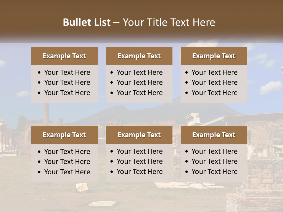 Ruinous Trip Europe PowerPoint Template