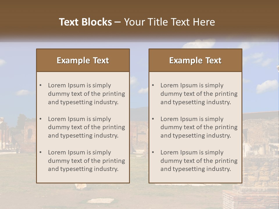 Ruinous Trip Europe PowerPoint Template