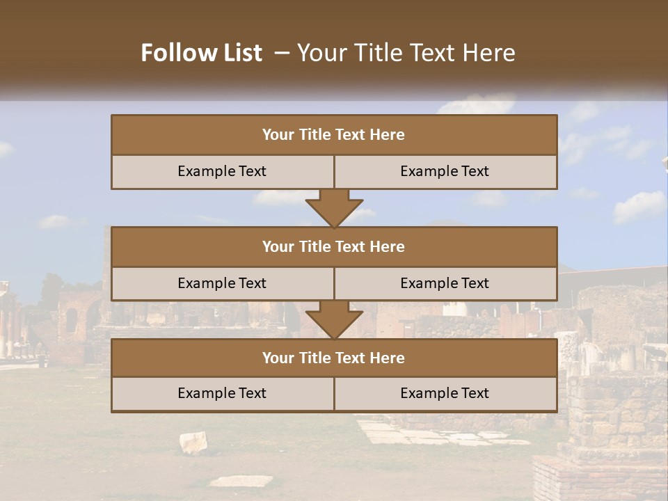 Ruinous Trip Europe PowerPoint Template