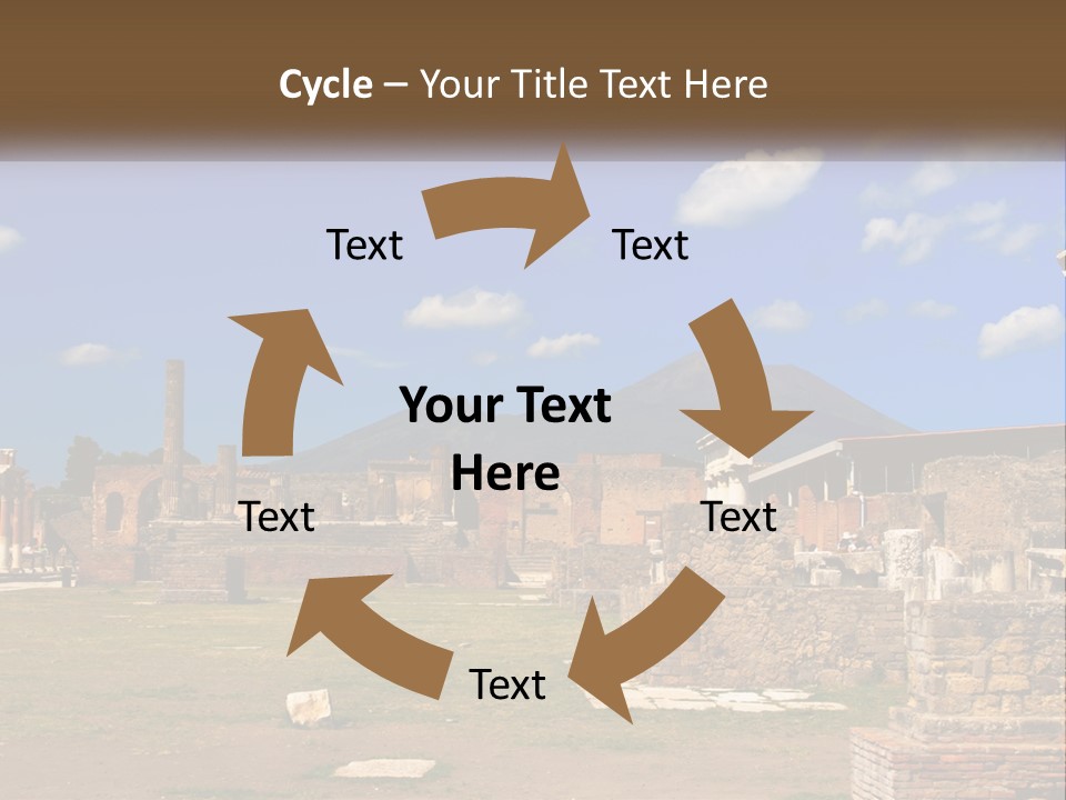 Ruinous Trip Europe PowerPoint Template