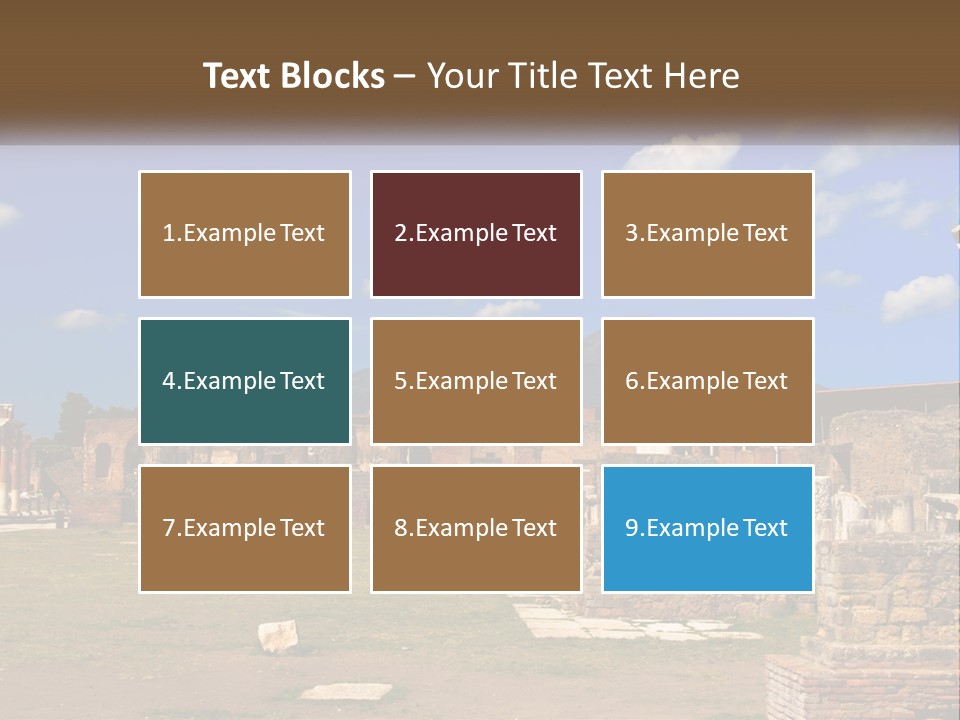 Ruinous Trip Europe PowerPoint Template