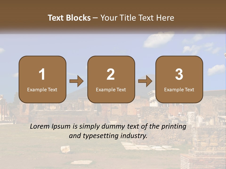 Ruinous Trip Europe PowerPoint Template