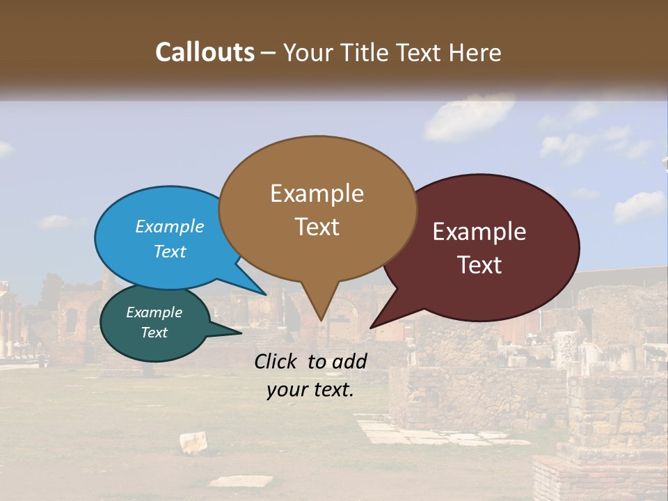 Ruinous Trip Europe PowerPoint Template