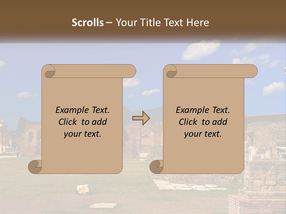 Ruinous Trip Europe PowerPoint Template