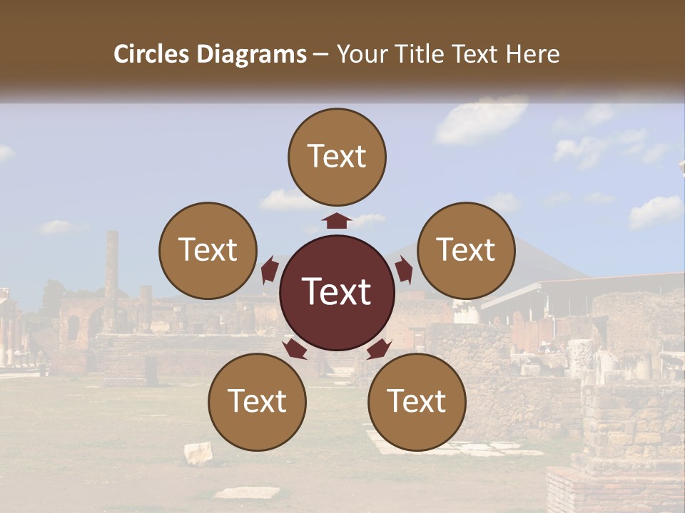 Ruinous Trip Europe PowerPoint Template