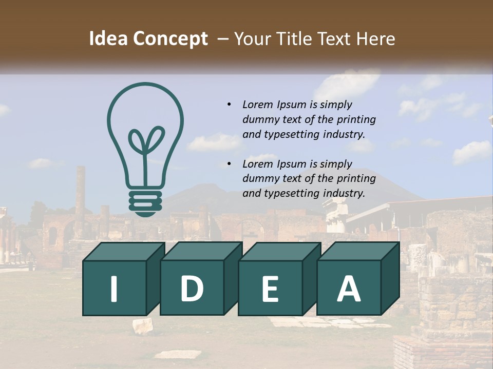 Ruinous Trip Europe PowerPoint Template