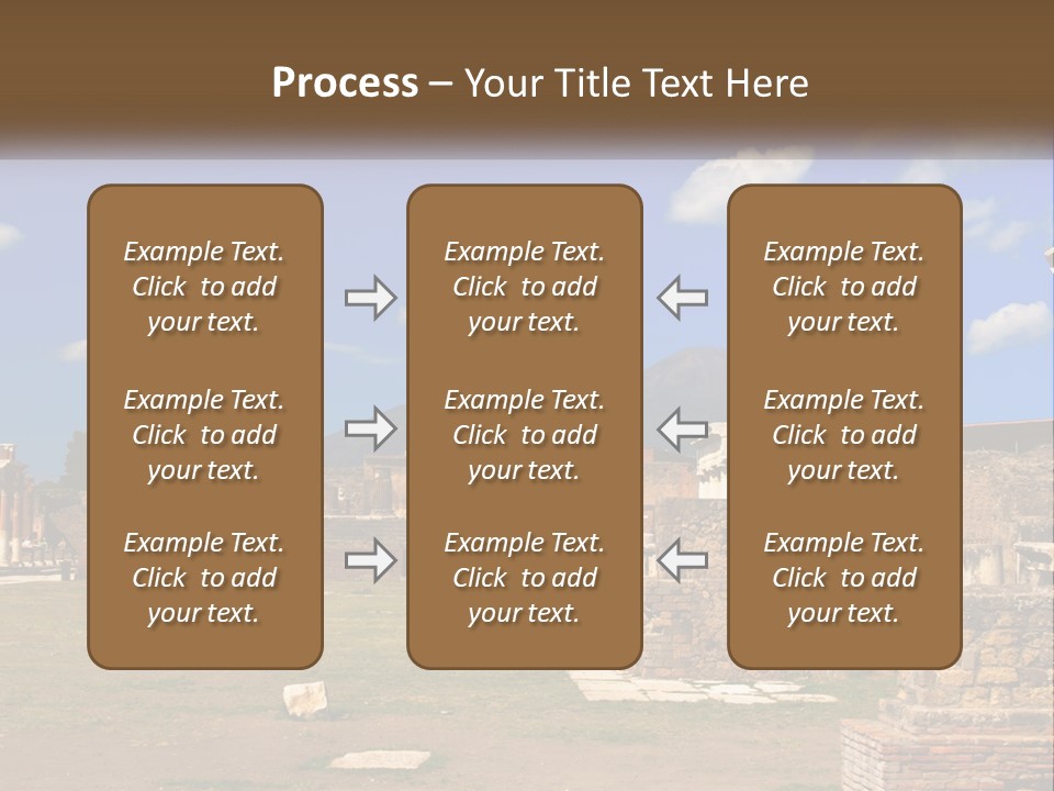 Ruinous Trip Europe PowerPoint Template