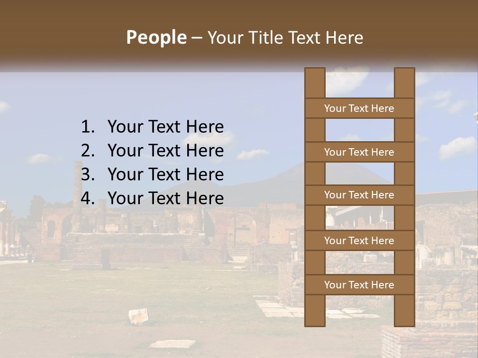 Ruinous Trip Europe PowerPoint Template