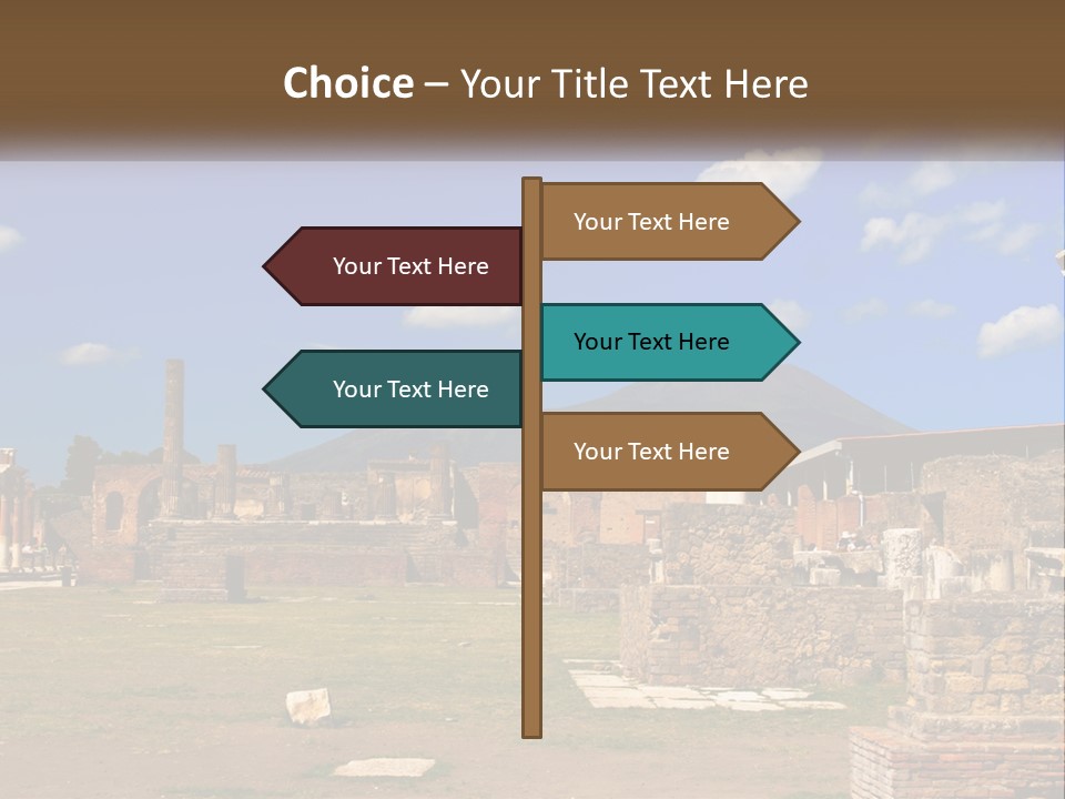 Ruinous Trip Europe PowerPoint Template