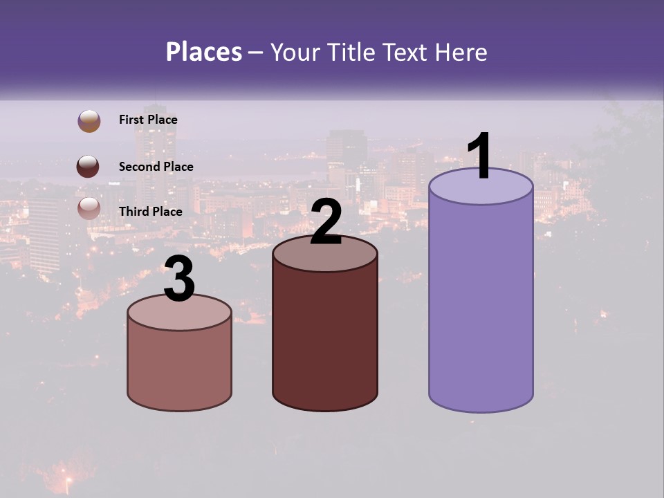 Trees Landmark Waterfront PowerPoint Template