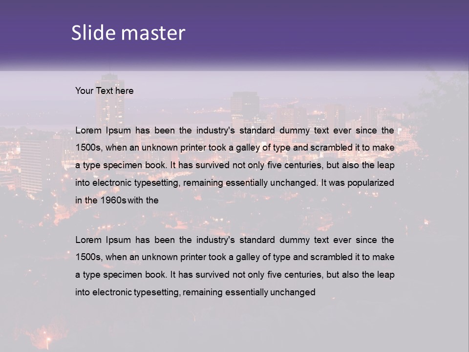 Trees Landmark Waterfront PowerPoint Template