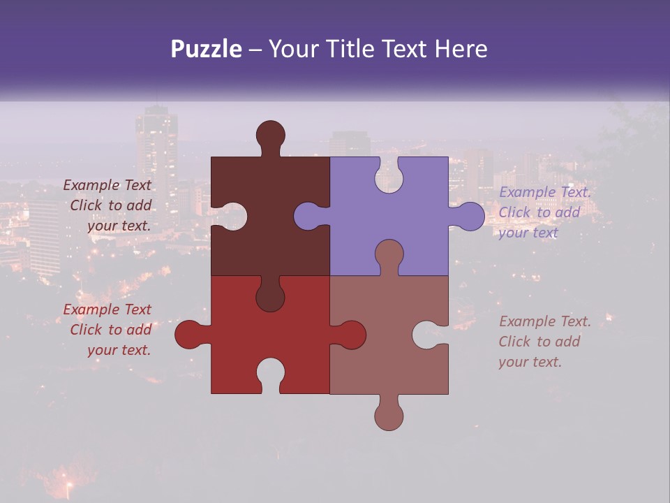 Trees Landmark Waterfront PowerPoint Template