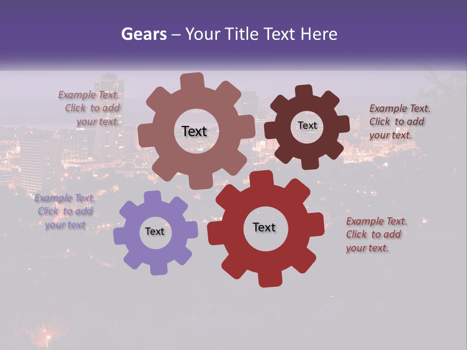 Trees Landmark Waterfront PowerPoint Template