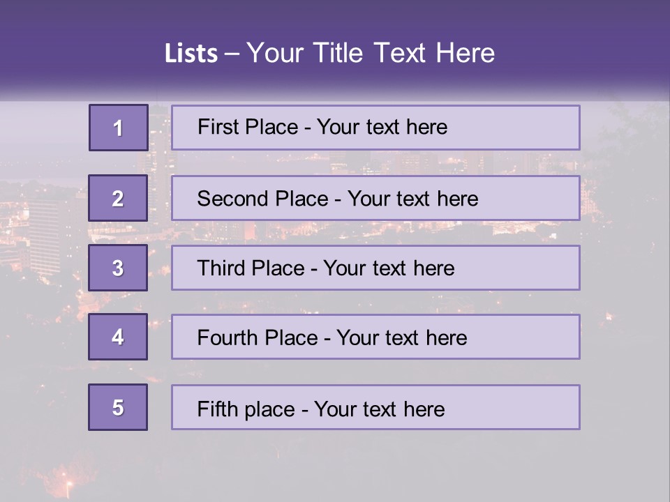 Trees Landmark Waterfront PowerPoint Template