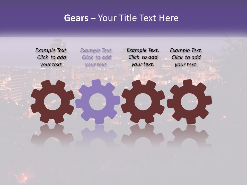 Trees Landmark Waterfront PowerPoint Template