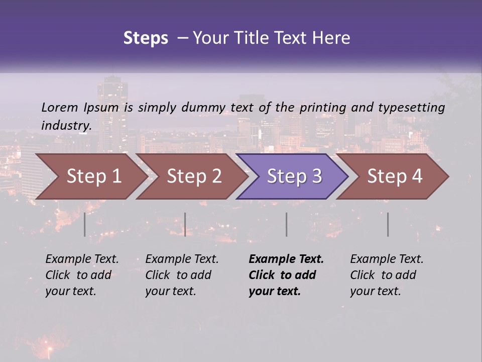 Trees Landmark Waterfront PowerPoint Template