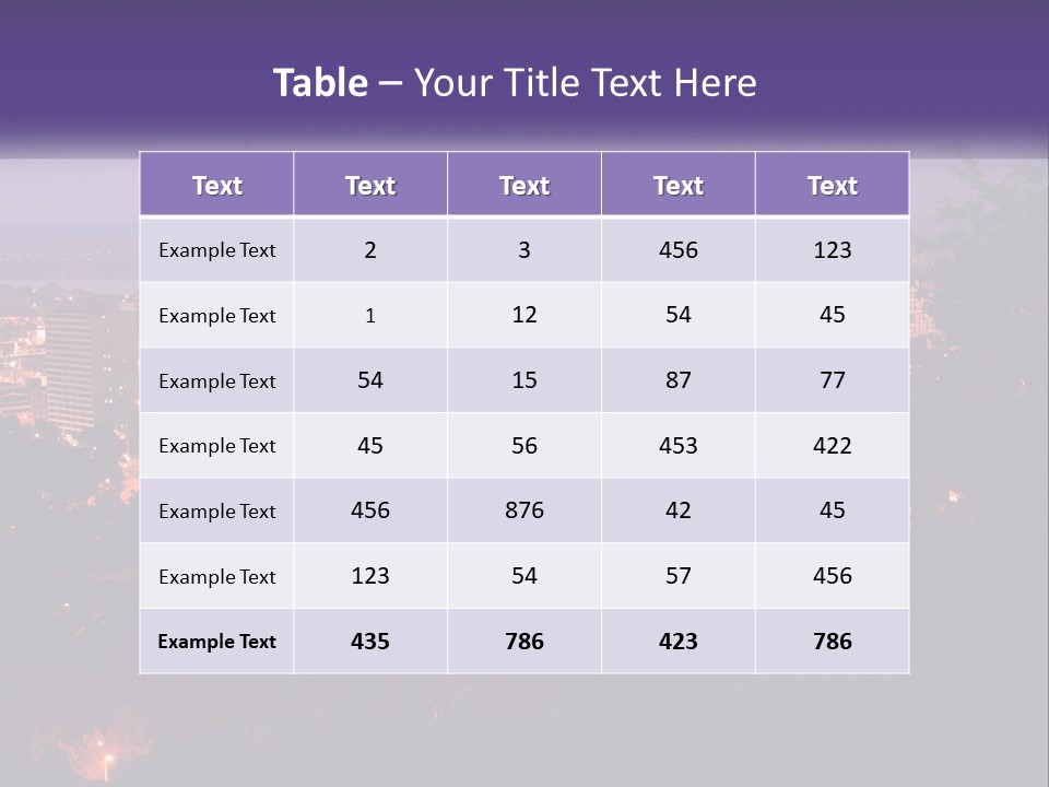 Trees Landmark Waterfront PowerPoint Template