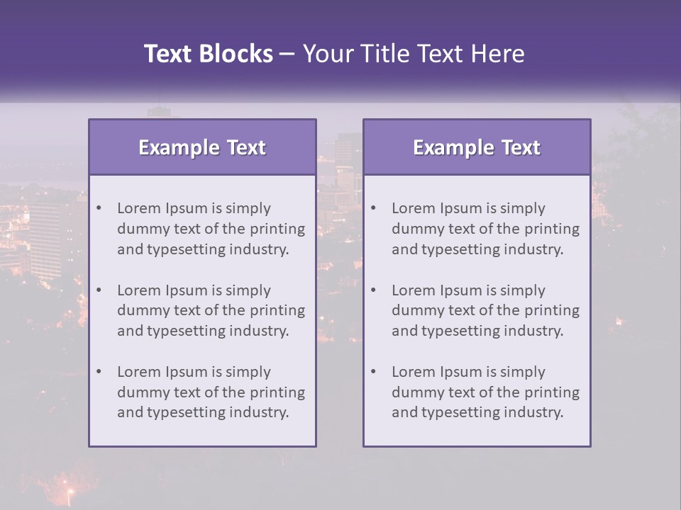 Trees Landmark Waterfront PowerPoint Template