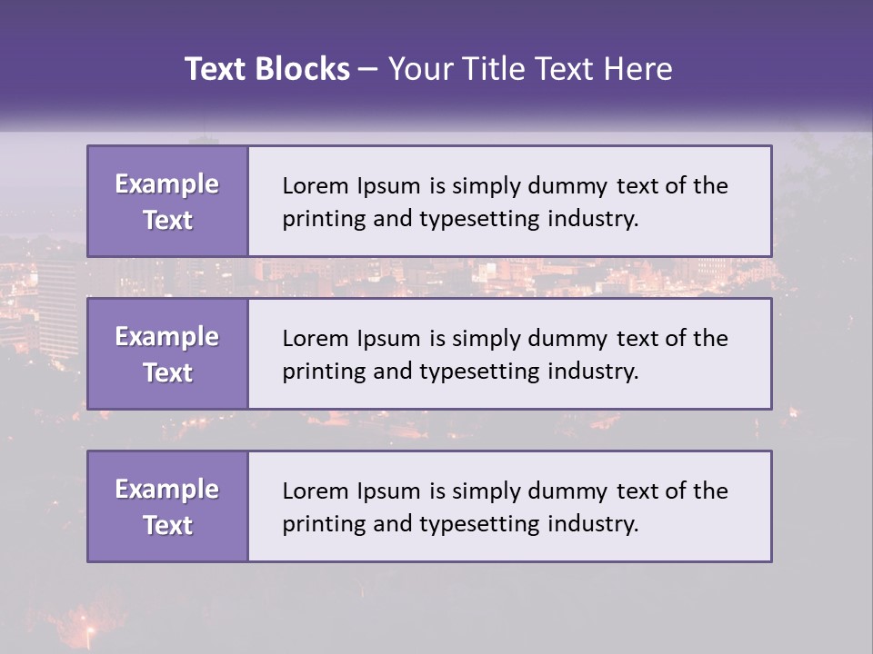Trees Landmark Waterfront PowerPoint Template