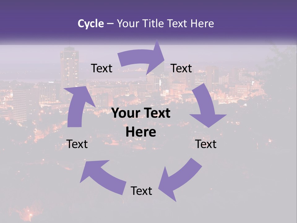 Trees Landmark Waterfront PowerPoint Template