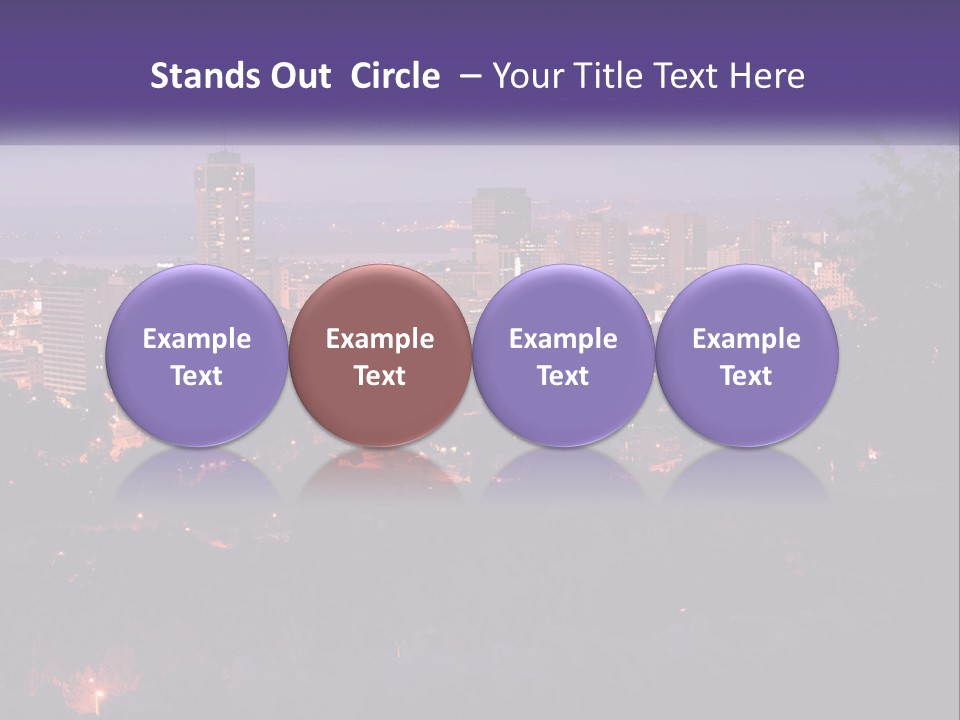 Trees Landmark Waterfront PowerPoint Template