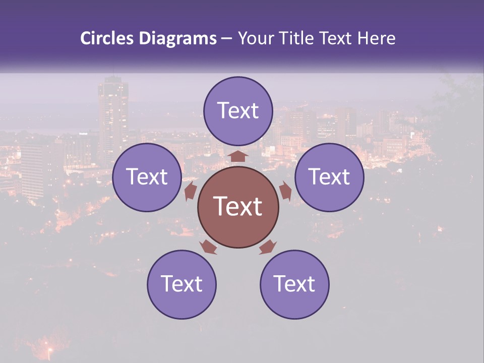 Trees Landmark Waterfront PowerPoint Template