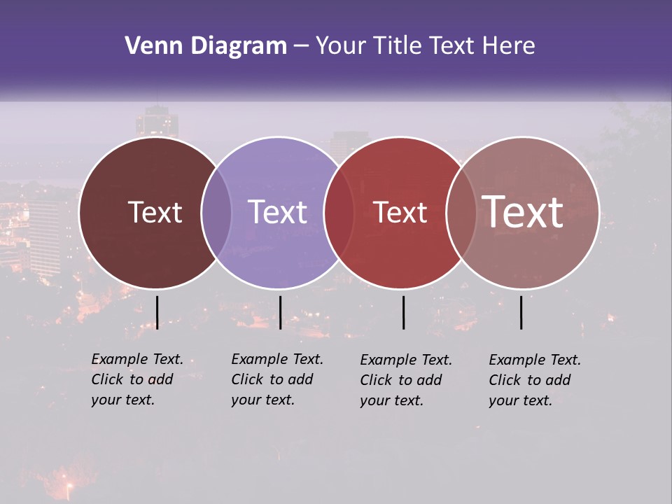 Trees Landmark Waterfront PowerPoint Template
