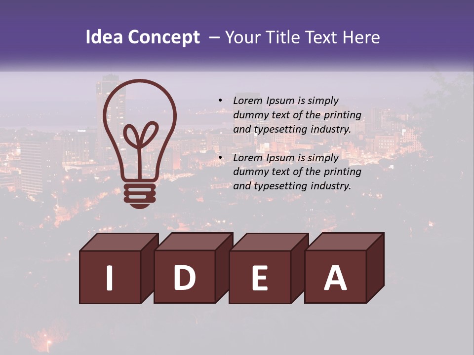 Trees Landmark Waterfront PowerPoint Template