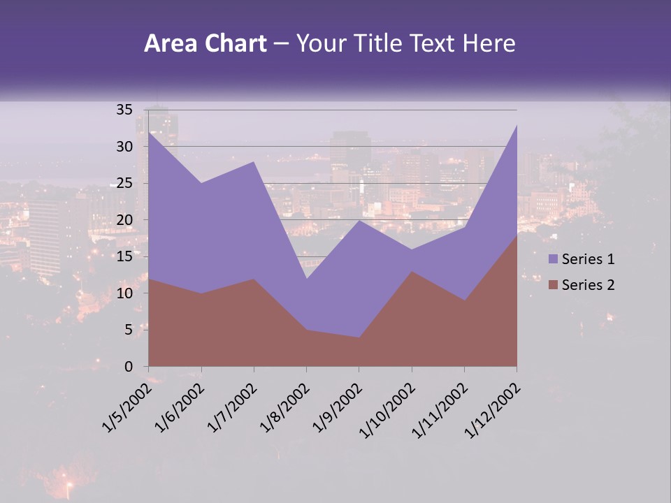 Trees Landmark Waterfront PowerPoint Template